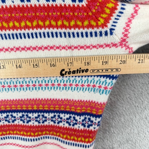 Talbots Fair Isle Sweater Womens‎ LP Petite Colorful Winter Lambswool Soft Basic - Picture 8 of 10